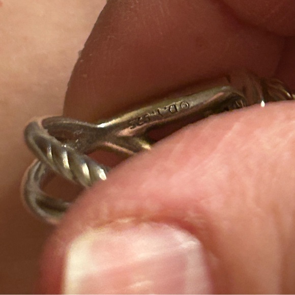 David Yurman vintage sterling silver infinity cable band topaz size 6 3/4 - Picture 12 of 14